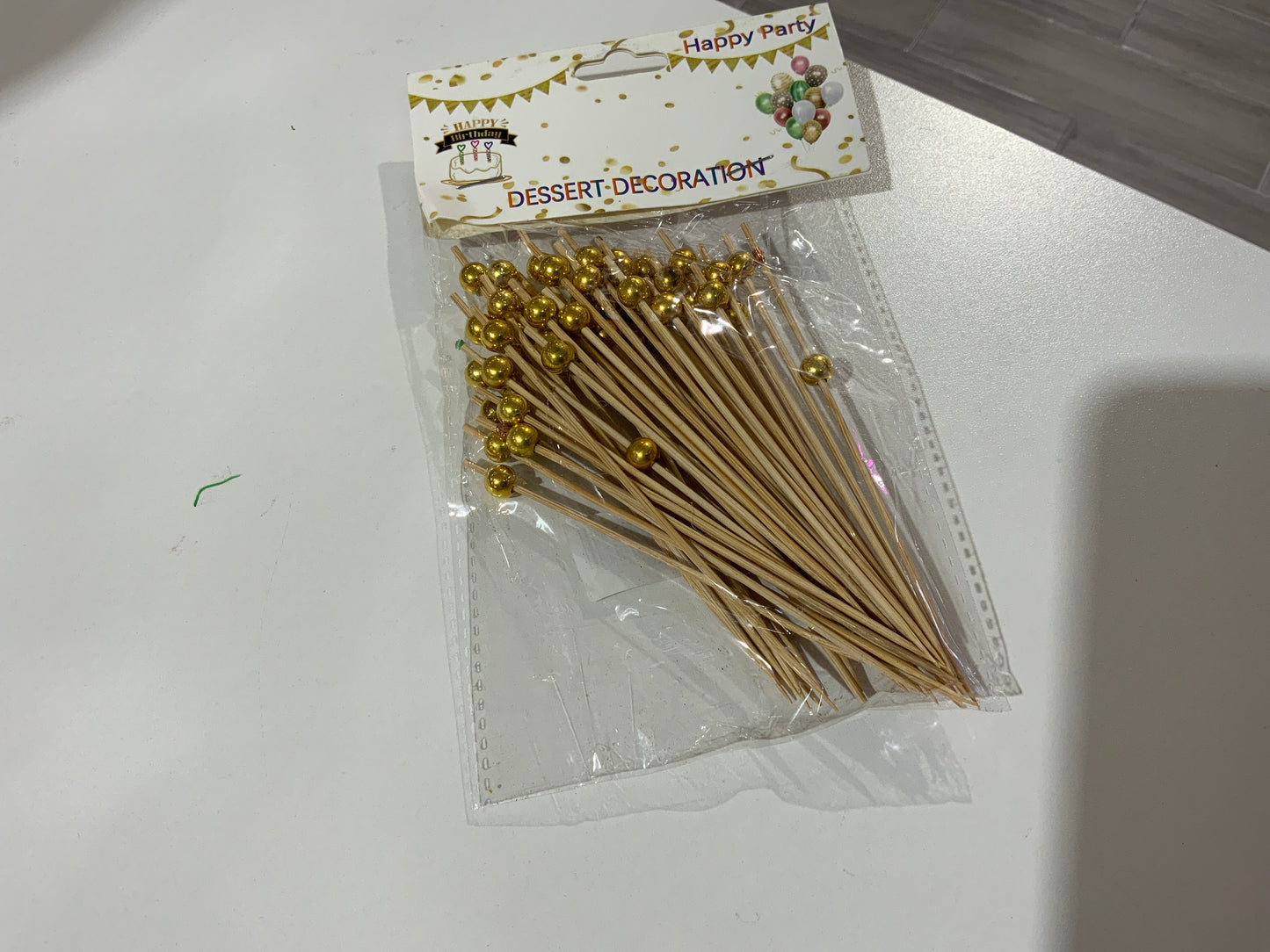MA392 Pearl Bamboo Skewers for Appetizers 50Pcs
