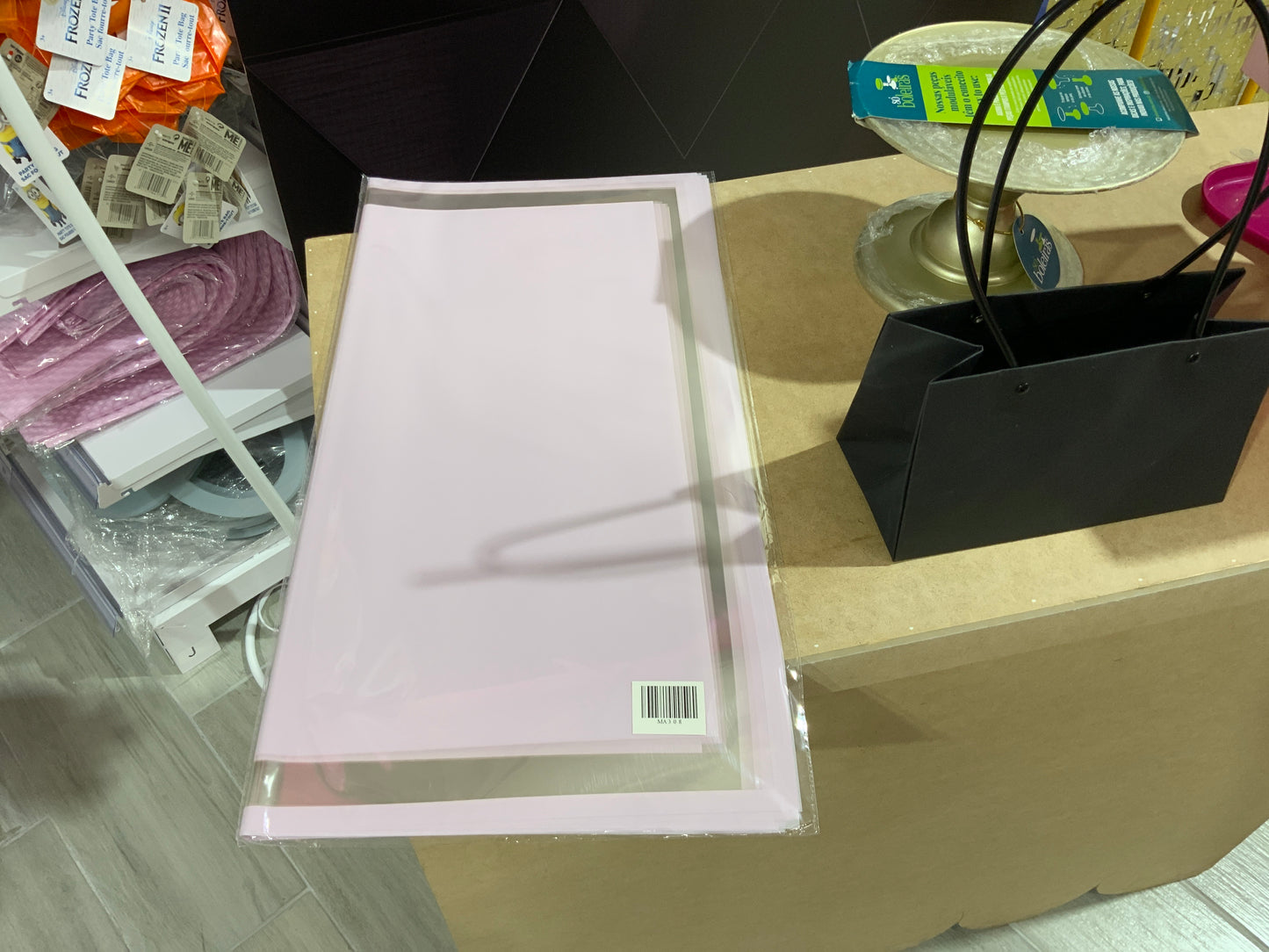 MA308 Silver Edge Flower Wrapping Paper x 20 Pcs