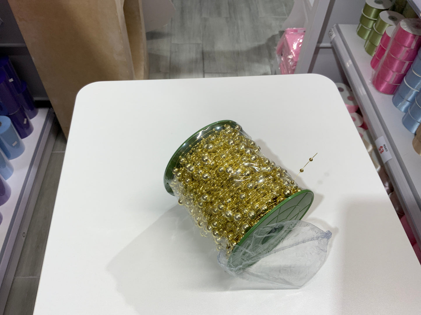 MA428 Gold Pearl Beads Garland 60M
