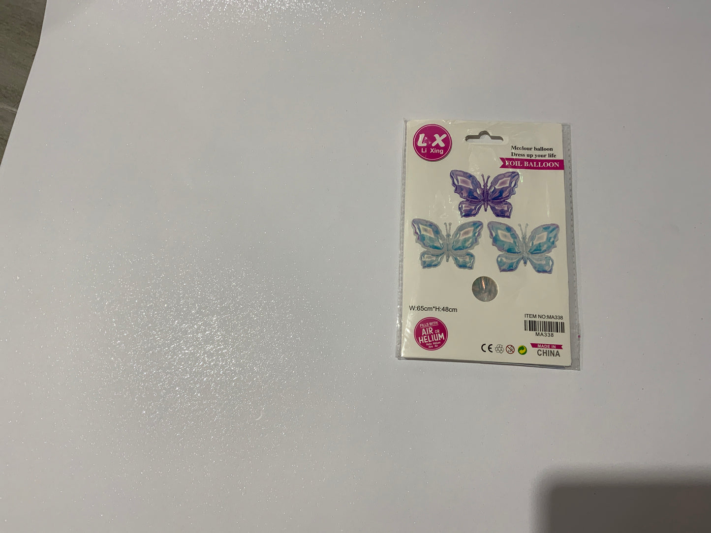 MA338 Iridescent Butterfly Ballon 65x48CM