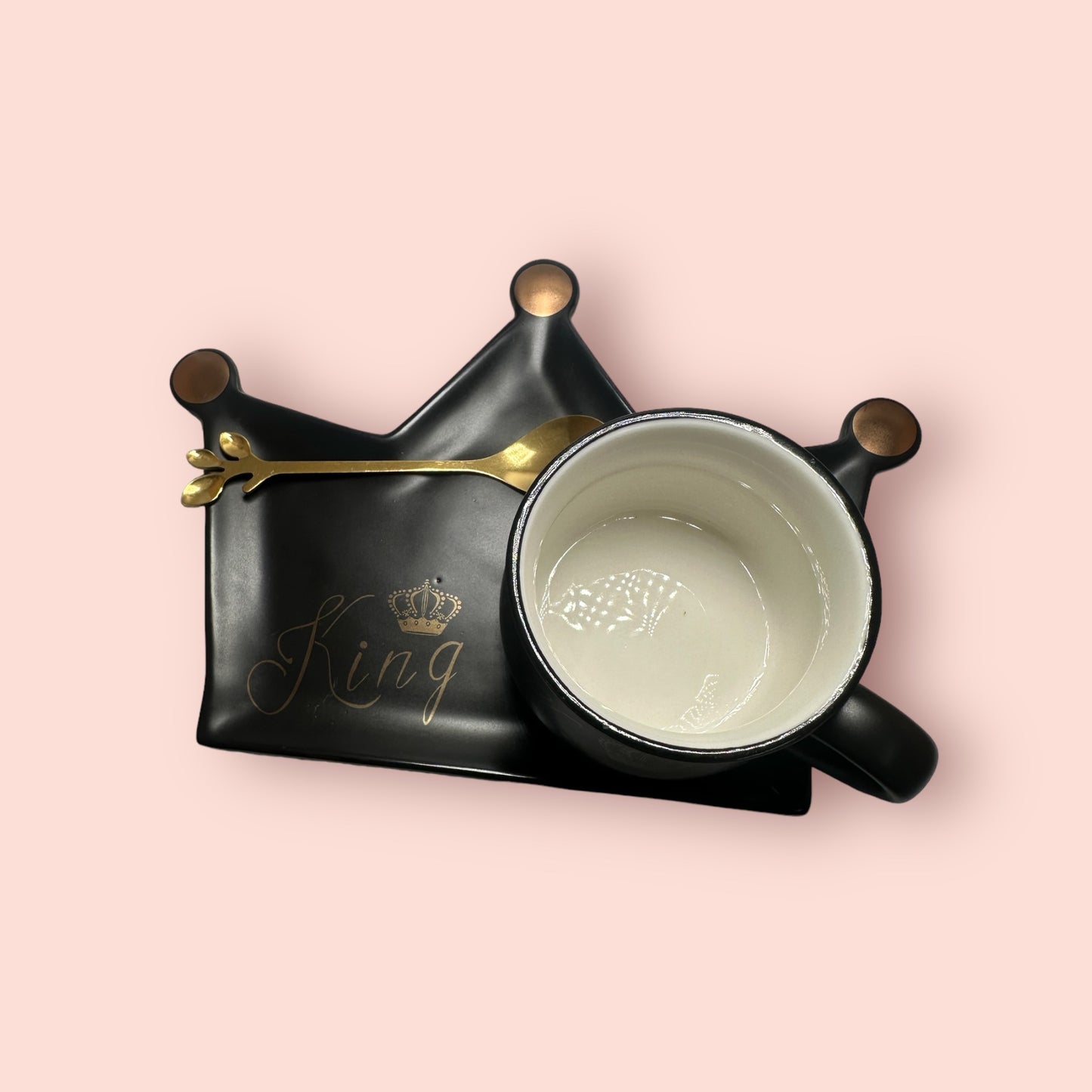 MA133 King and Queen Porcelain Cup Set - Black