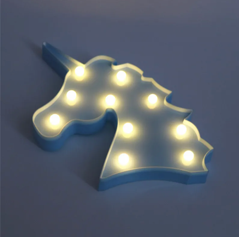 MA216 Battery Unicorn Lamp - Blue