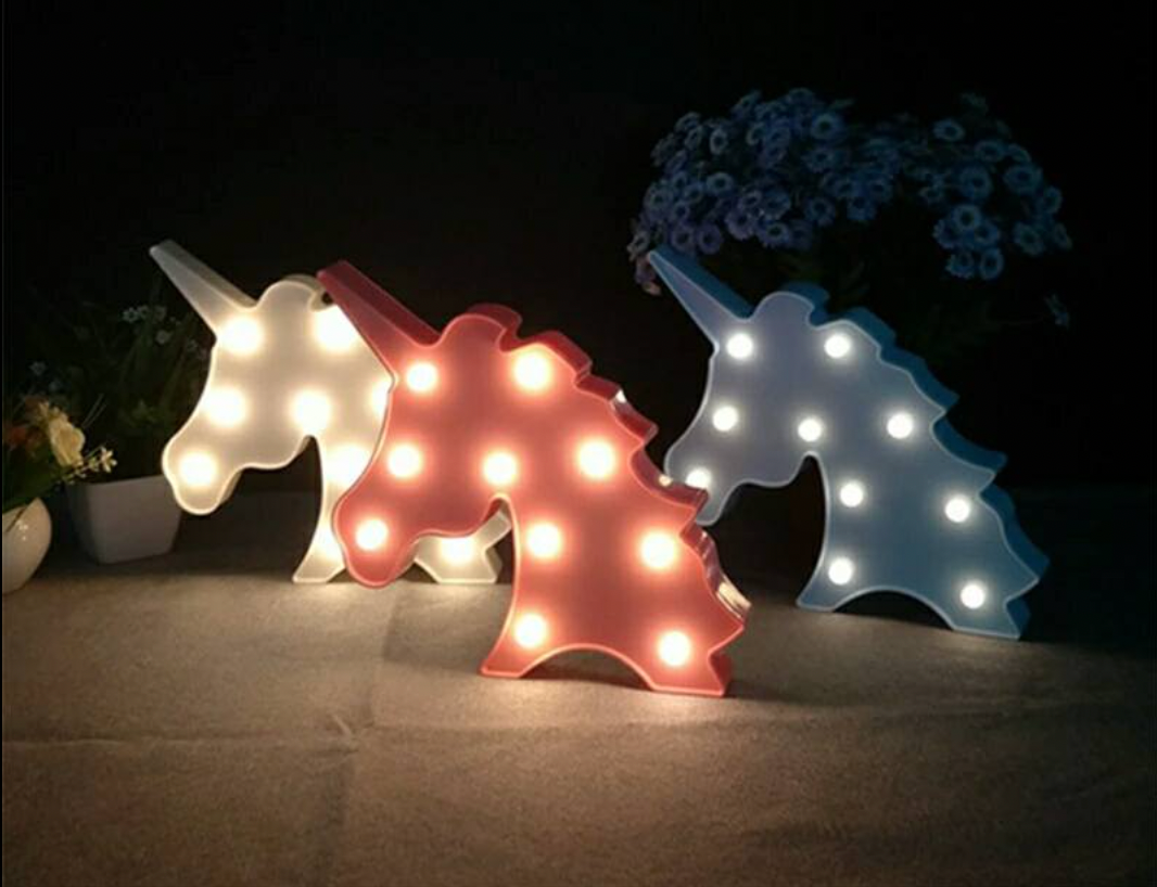 MA216 Battery Unicorn Lamp - Blue