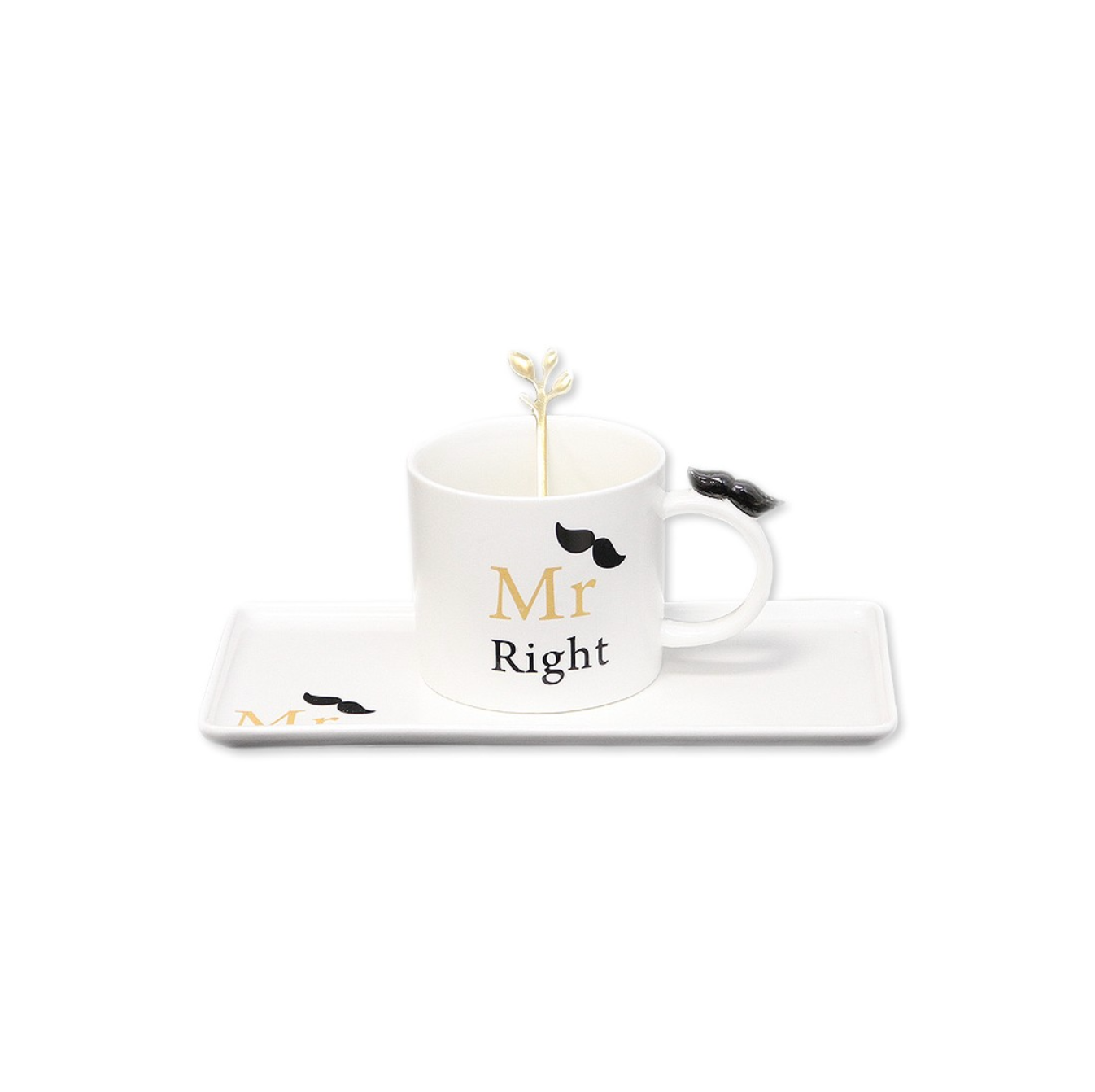 MA134 Mr. and Mrs. Coffee Cup Set - Black