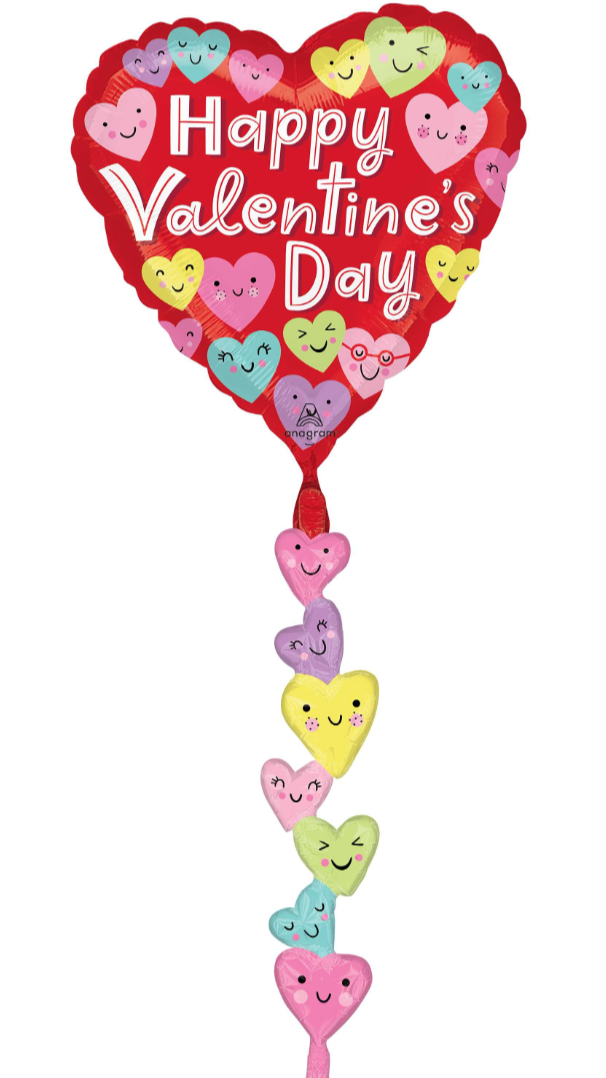 472248 HVD Happy Hearts Airwalker 69"-Helium filled