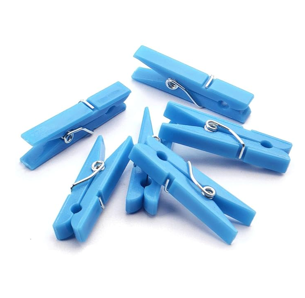 1.5" Blue Cloth Clip for party supplies