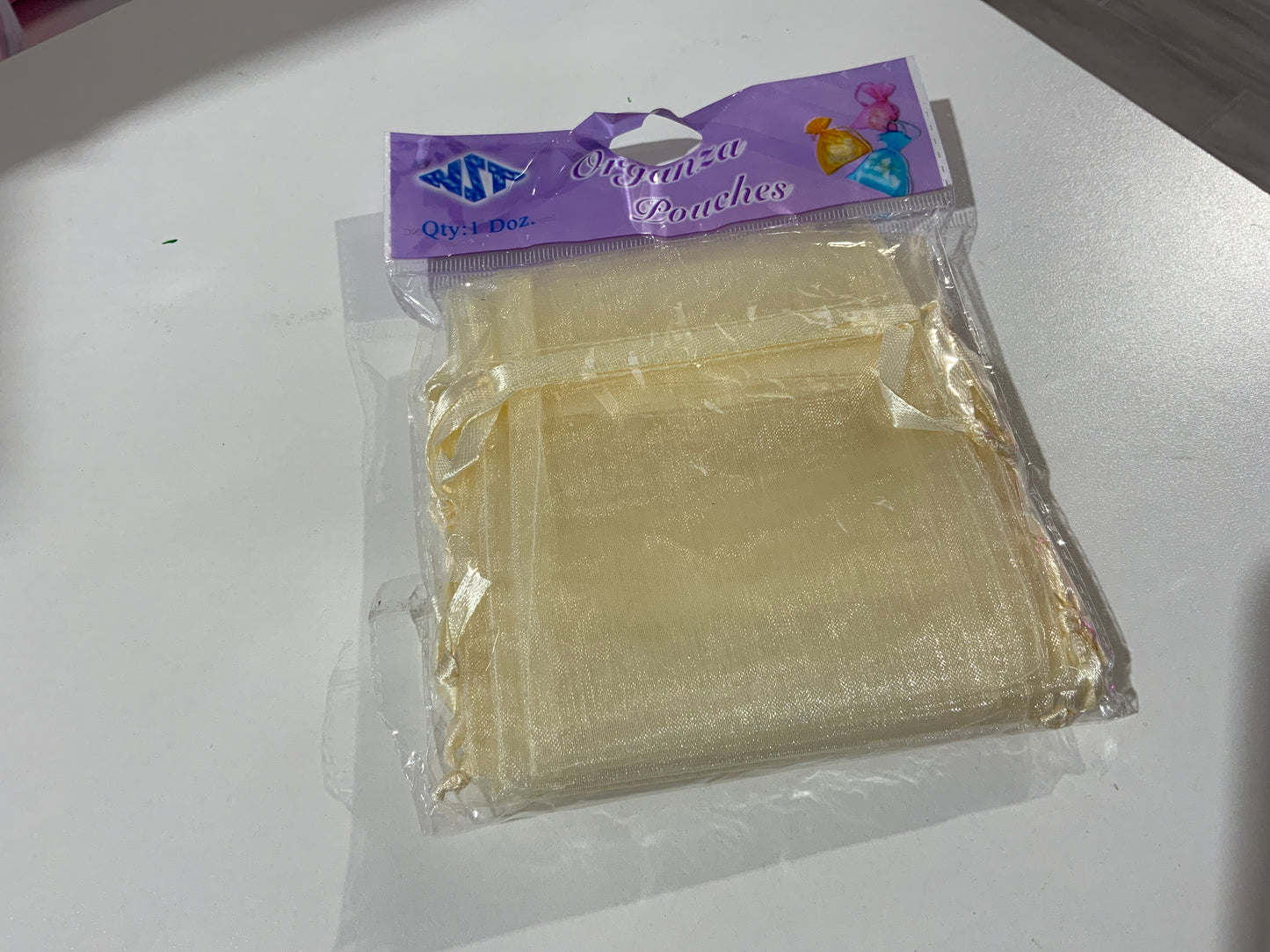 4x5" Sheer Organza Pouchs,doz/bag