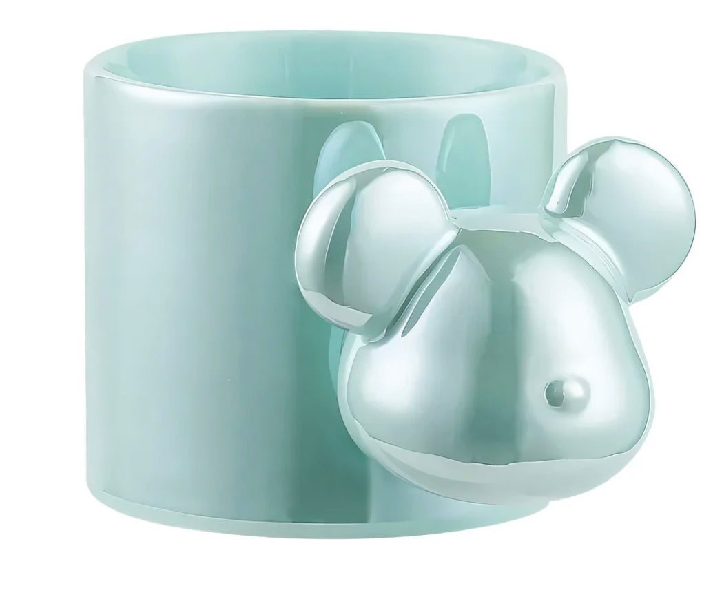 MA490 - Bear Head Pearl Glaze Ceramic Mug