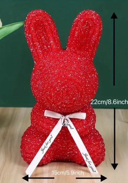 MA132 Diamond Teddy Rabbit 9" - White