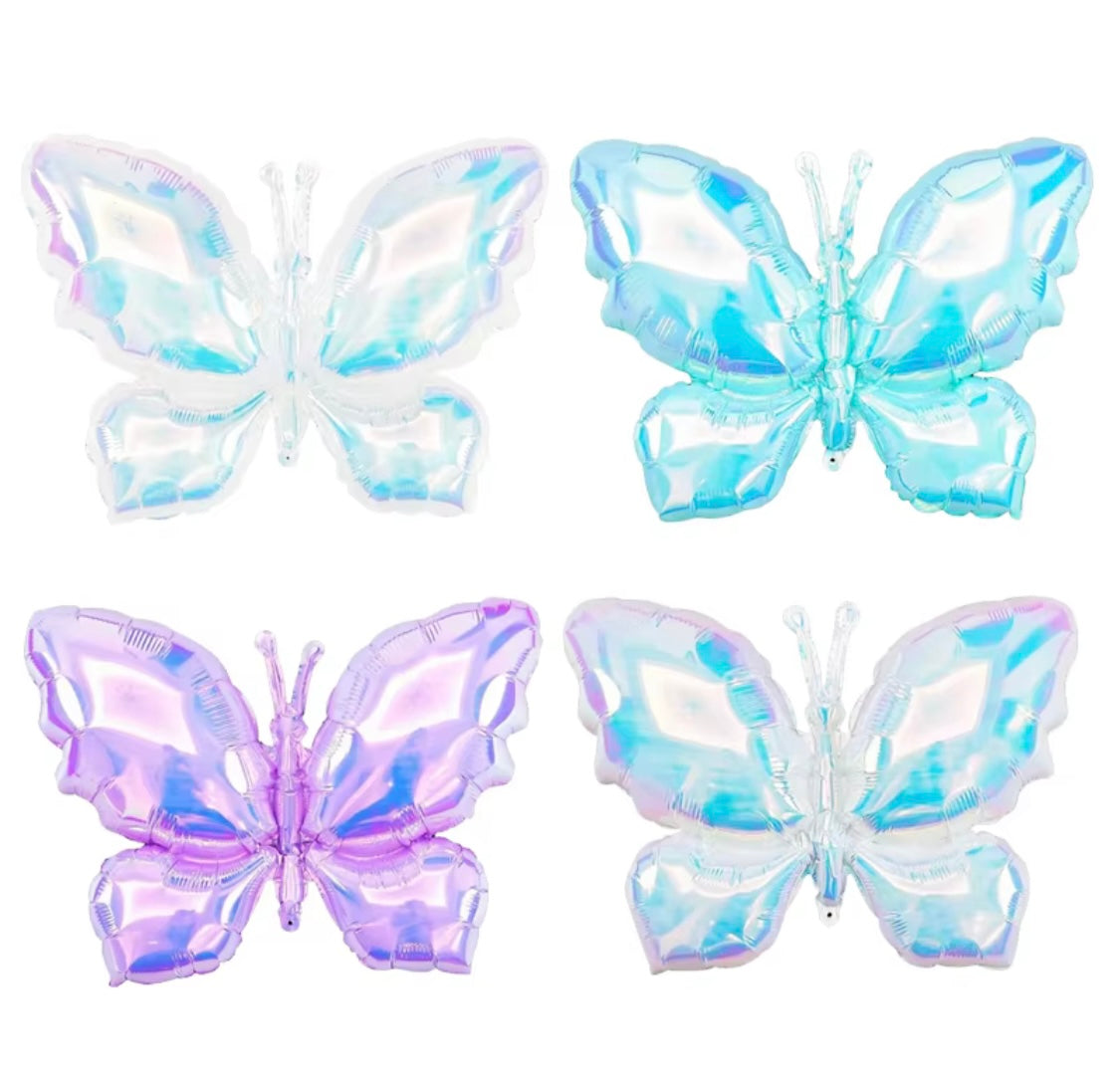 MA338 Iridescent Butterfly Ballon 65x48CM Clear