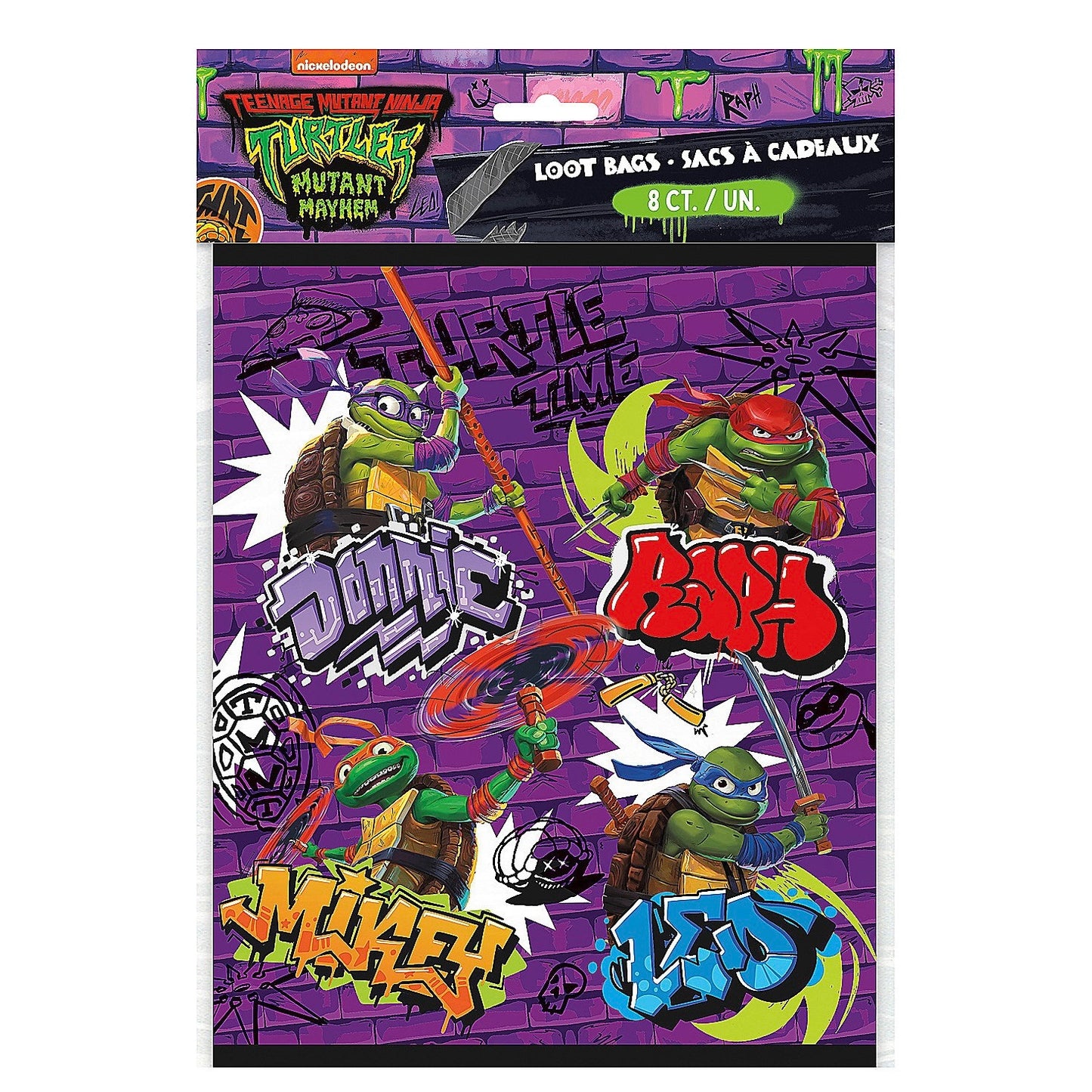 Ninja Turtles Loot Bags 8ct