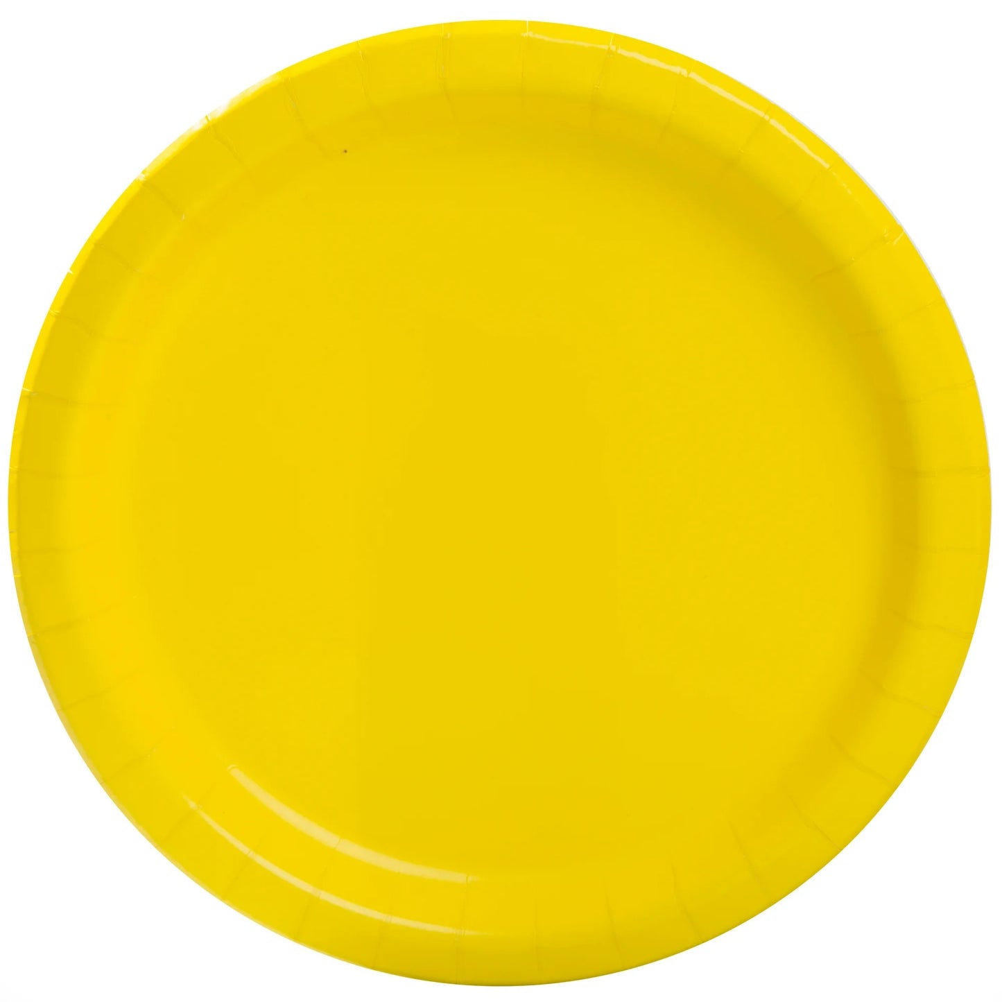 Neon Yellow Round 9" Plates 8ct