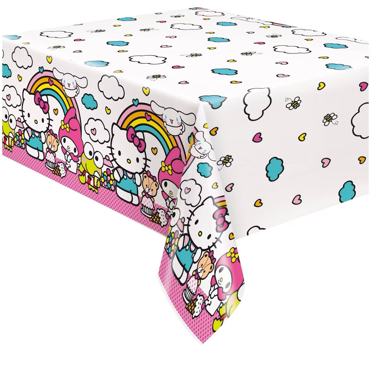 Hello Kitty and Friends Rectangular Plastic Table Cover 54"x84"