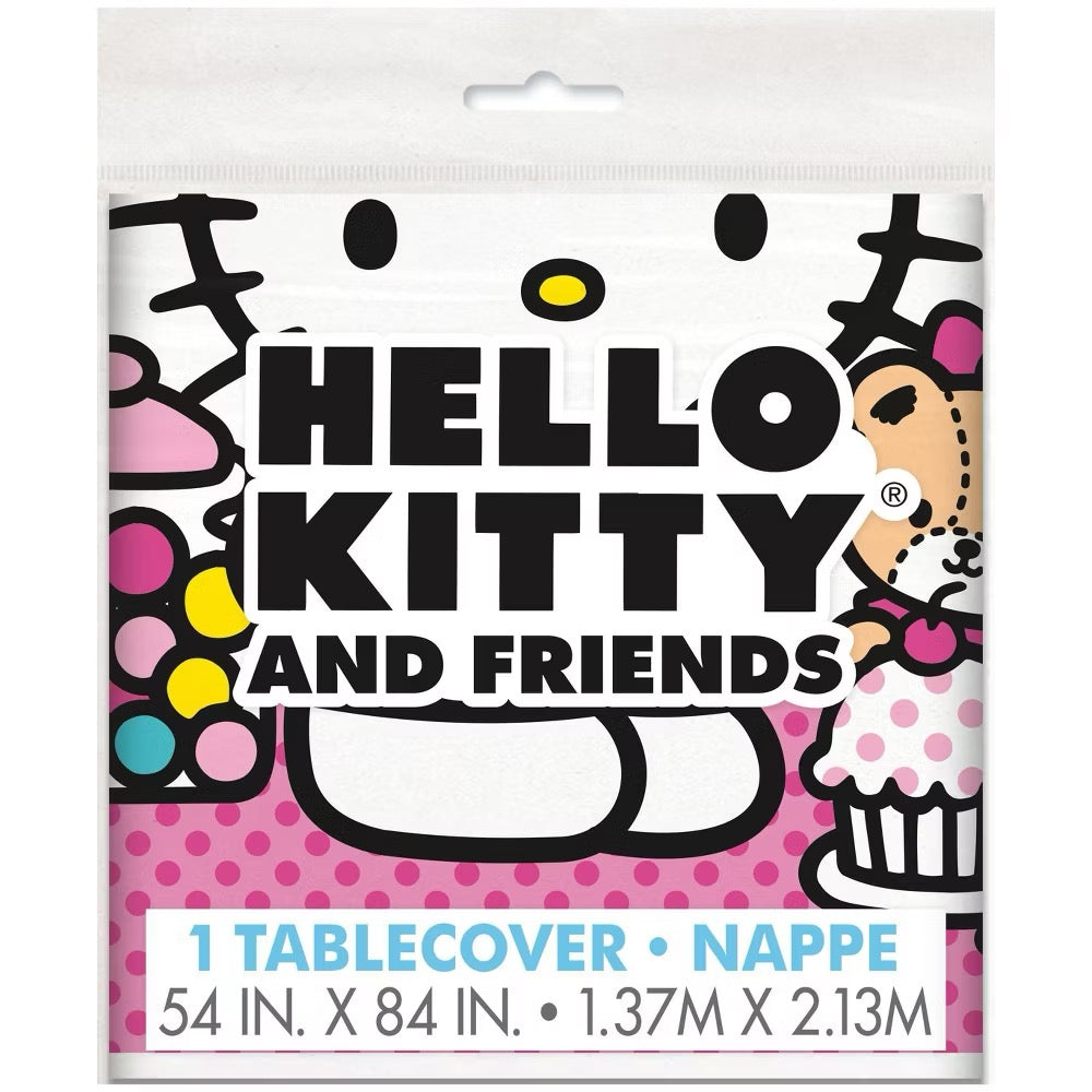 Hello Kitty and Friends Rectangular Plastic Table Cover 54"x84"
