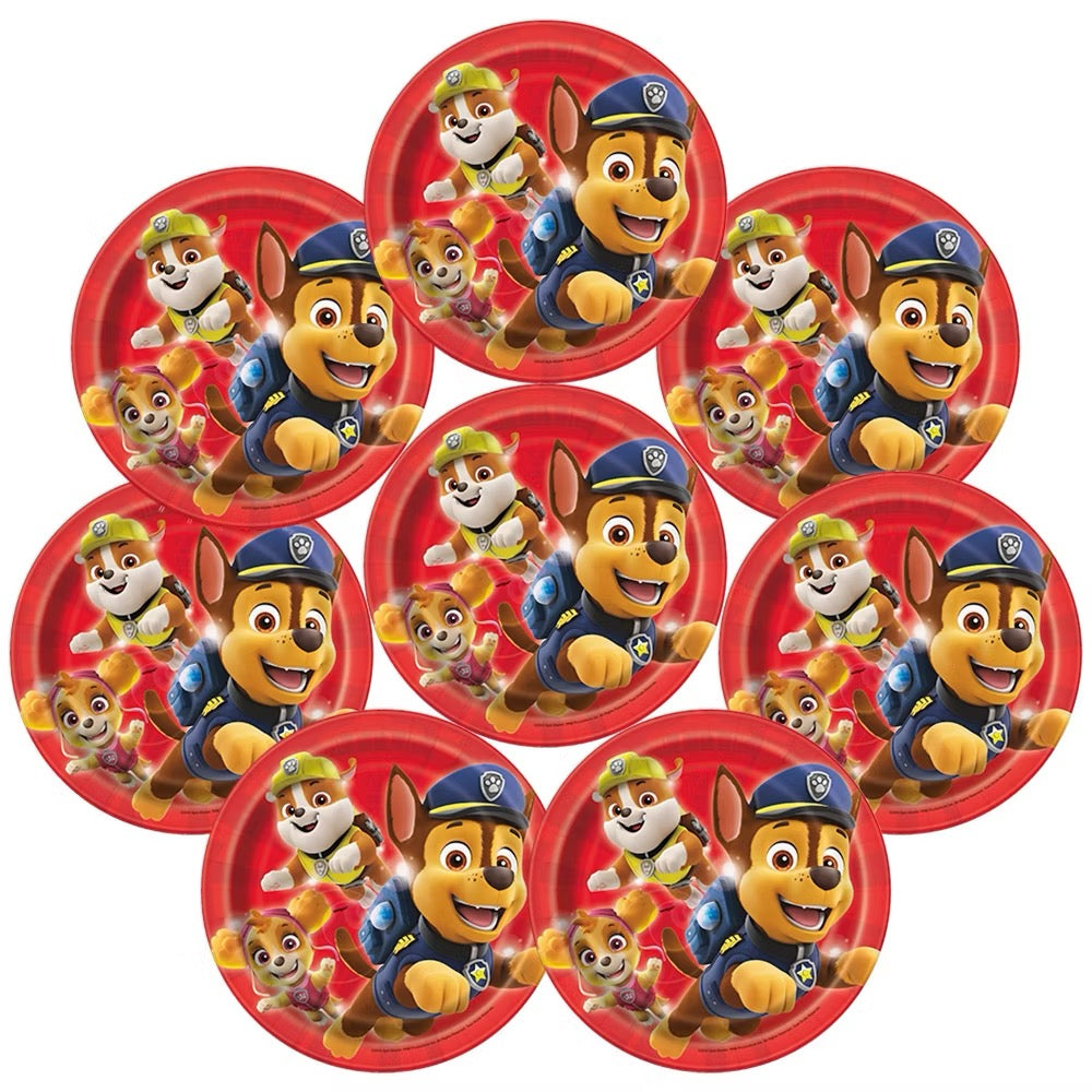 Paw Patrol Round 7" Plates 8ct