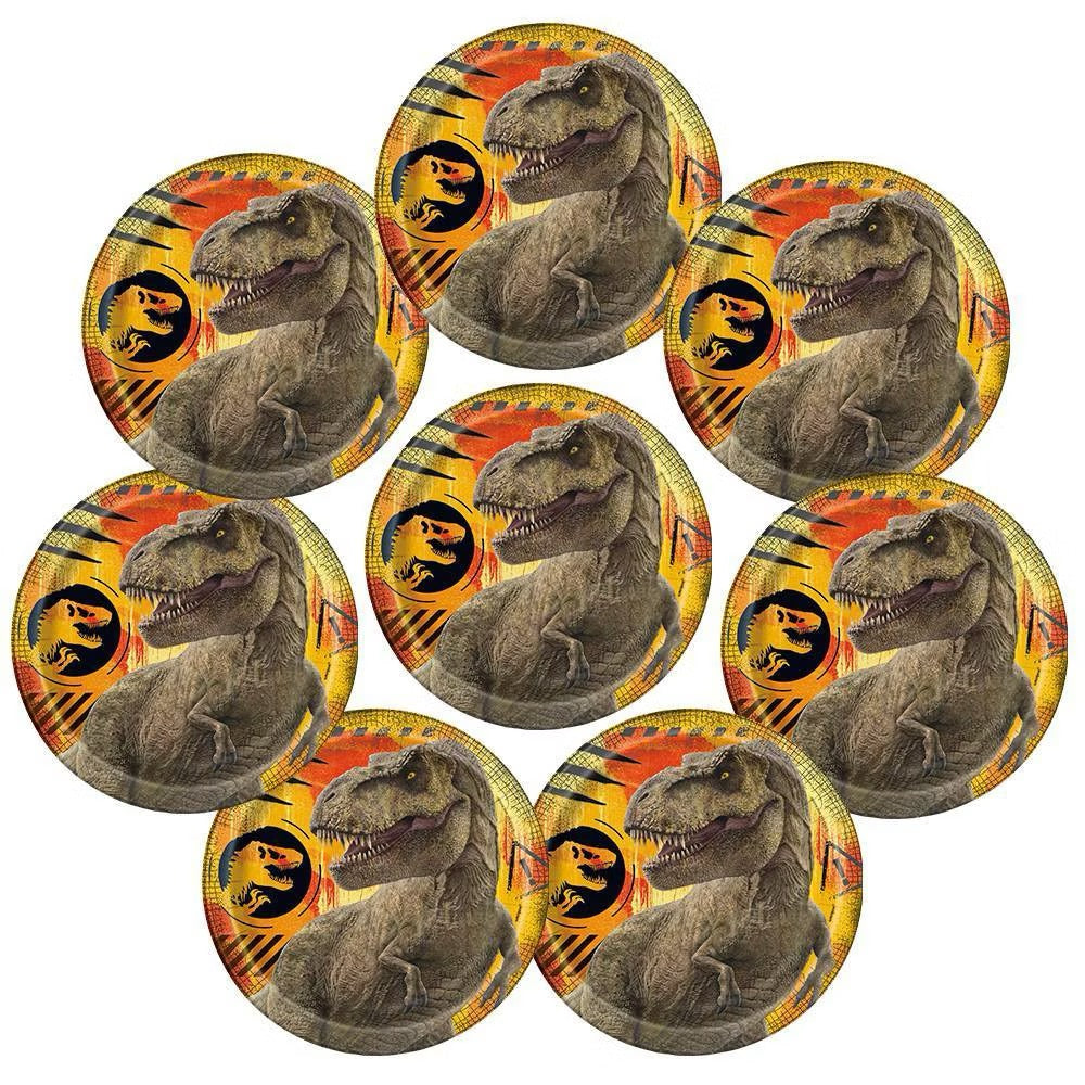 Jurassic World 3 Round 7" Plates 8ct