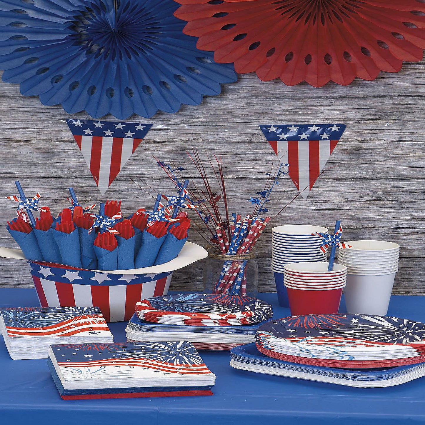 Fireworks 4th of July Lunch Napkins 16ct