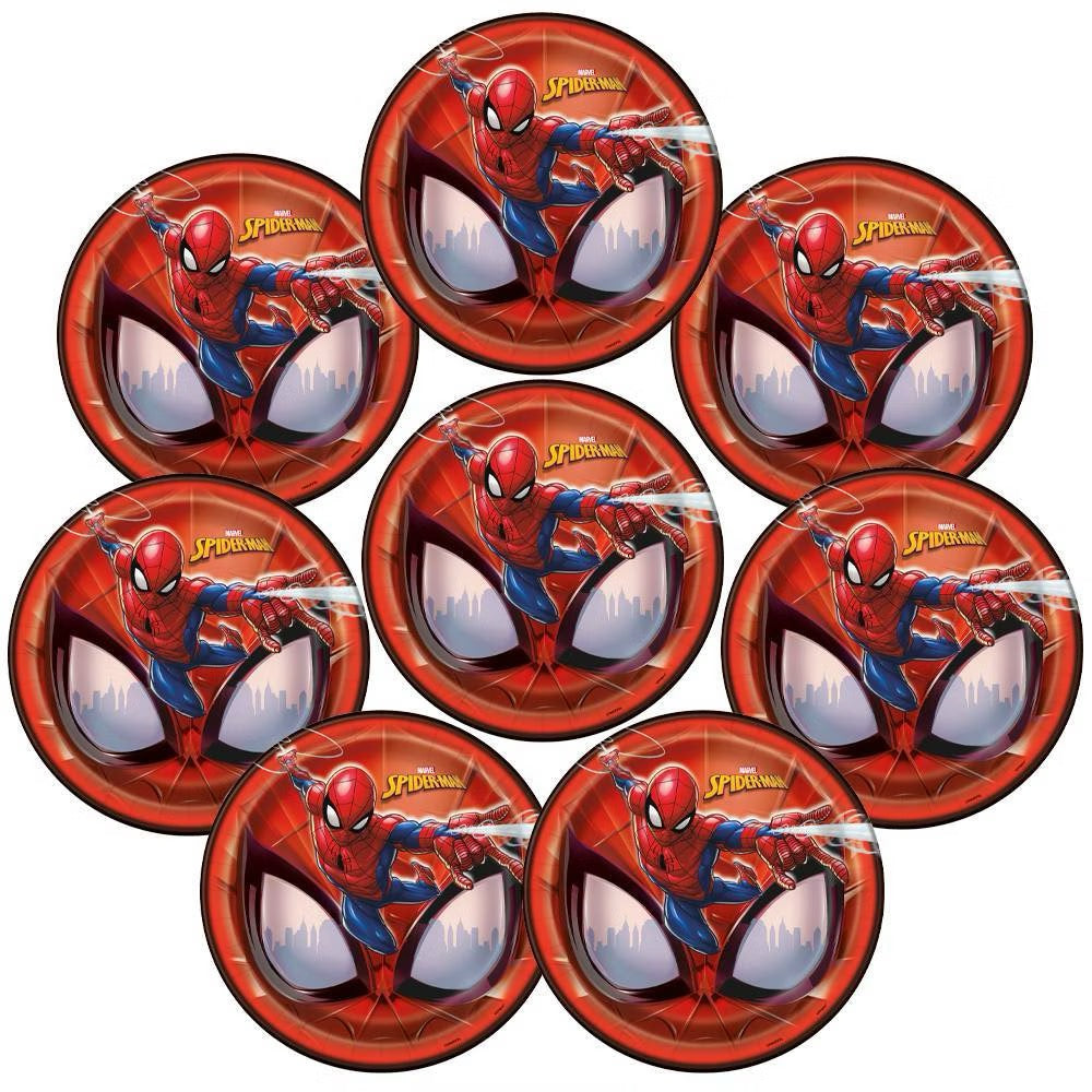 Spiderman Round 9" Plates 8ct