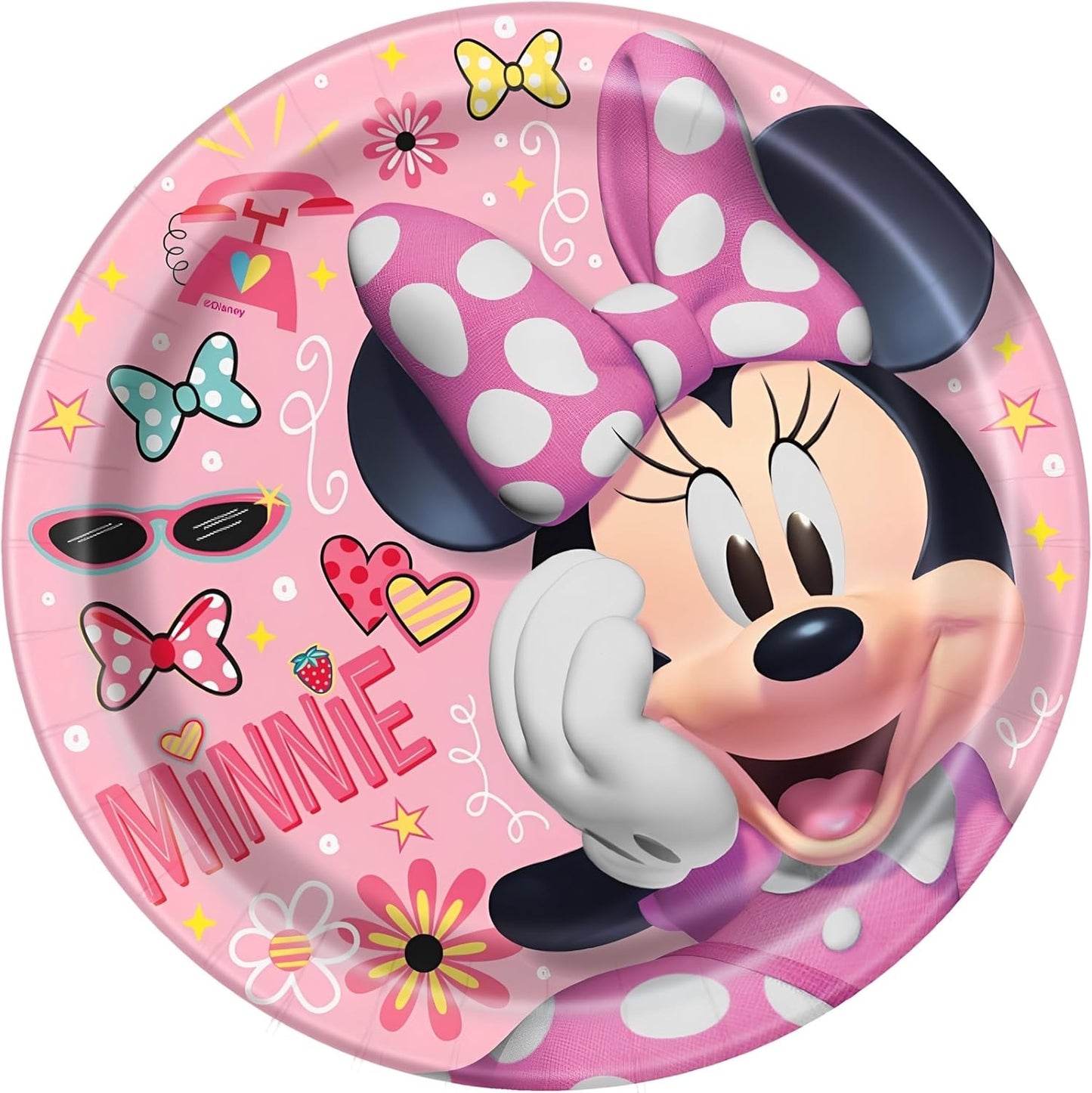 Minnie Mouse Round 9" Plates 8ct