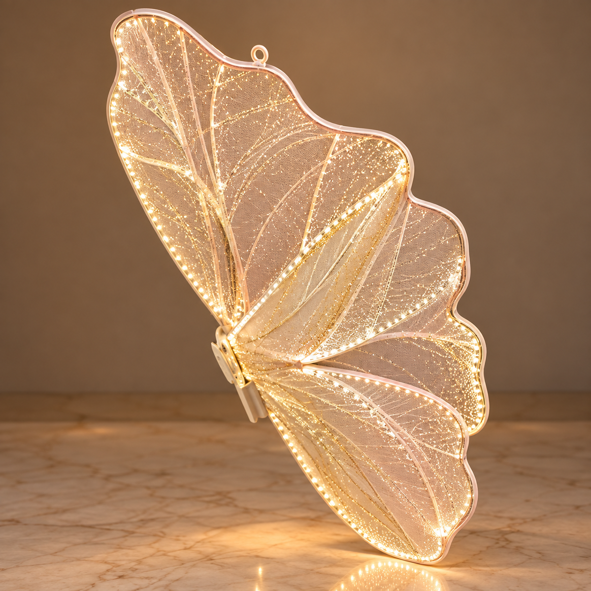 80cm Pink Mesh Flower Light-Up Lamp, White Light - EVE1395