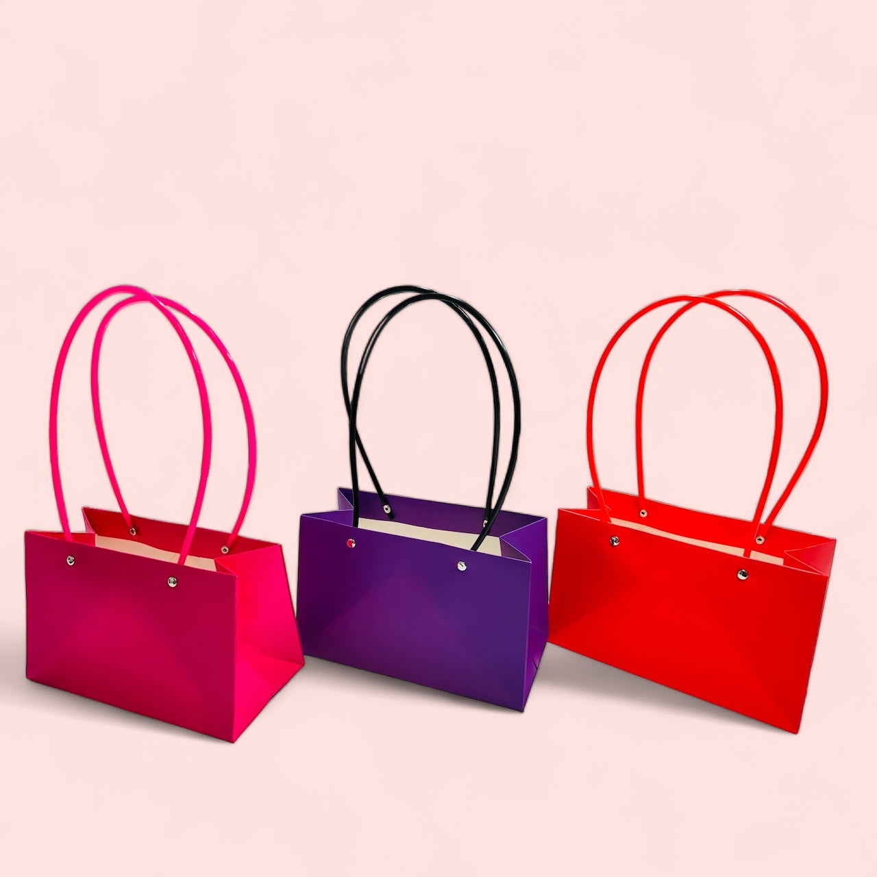MA100-2 Kraft Paper Bag with Handle x 10 Pcs - Red