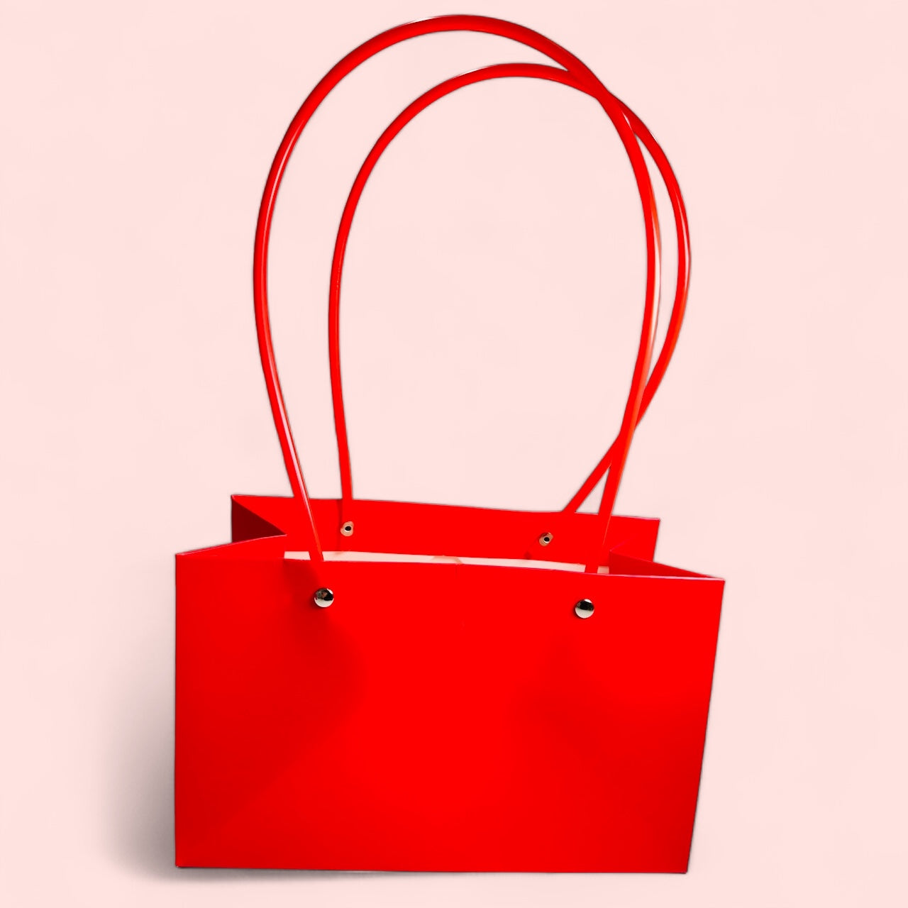 MA100-2 Kraft Paper Bag with Handle x 10 Pcs - Red