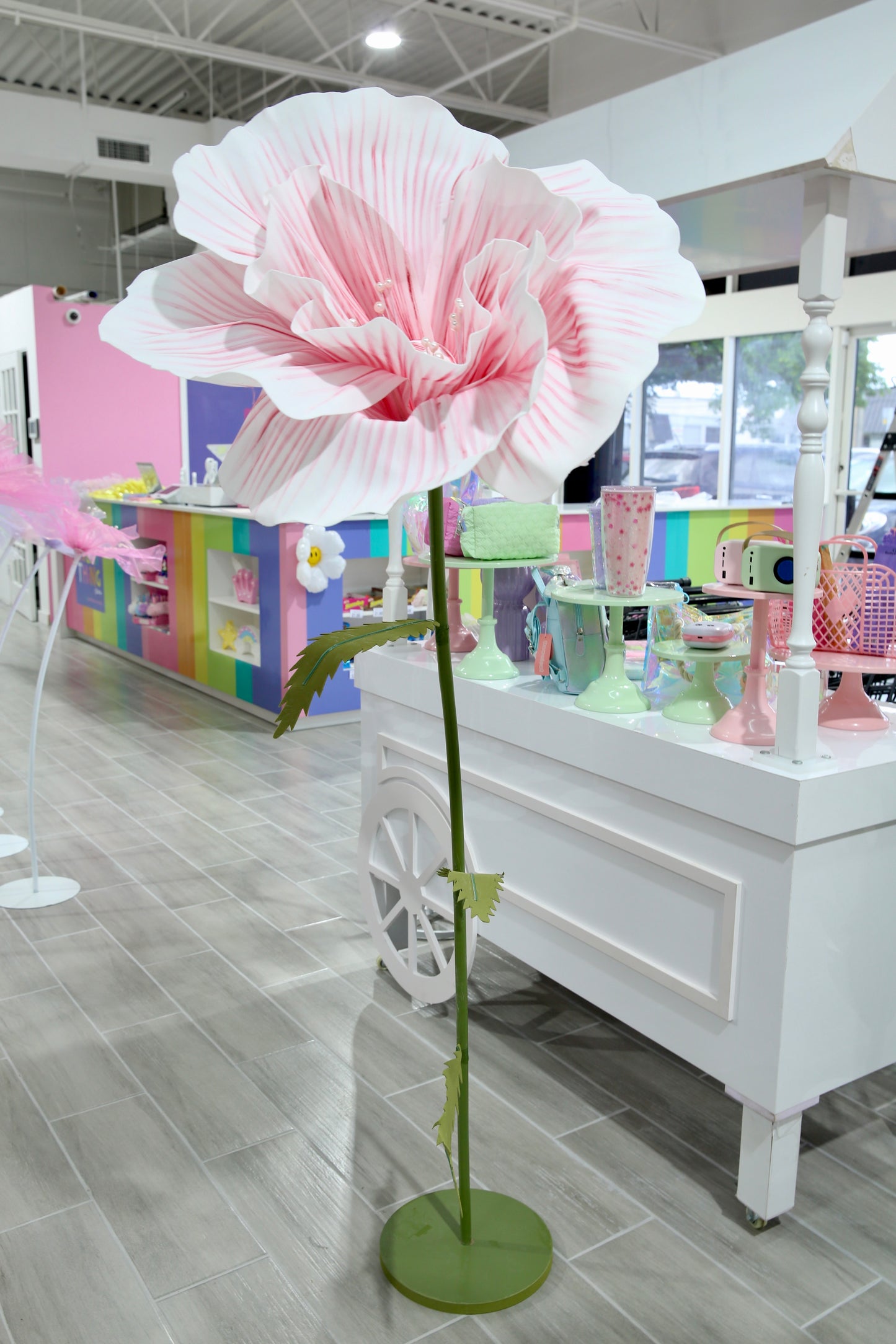 MA112-3 Big Pink Foam Flower 80cm