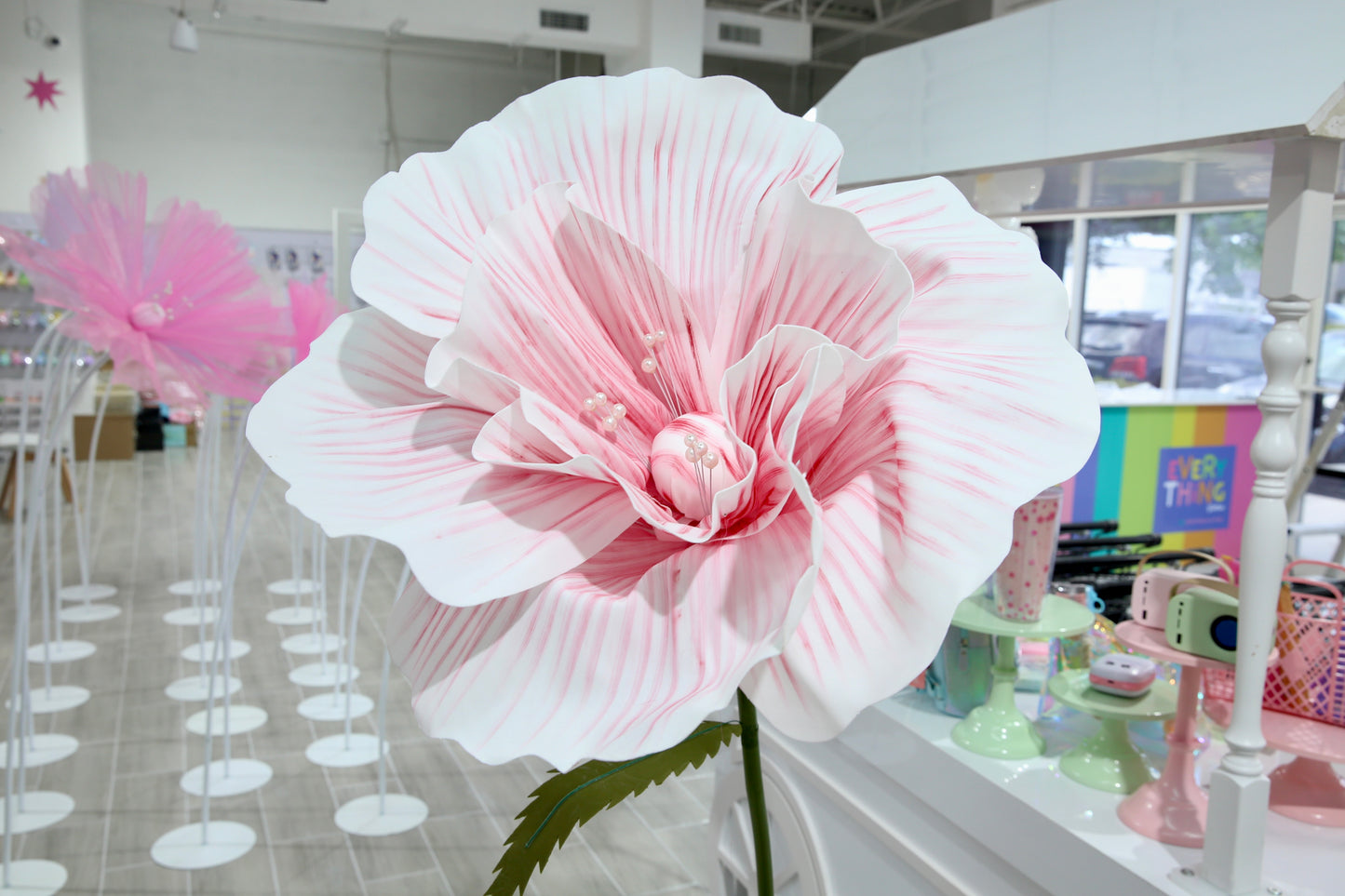 MA112-3 Big Pink Foam Flower 80cm