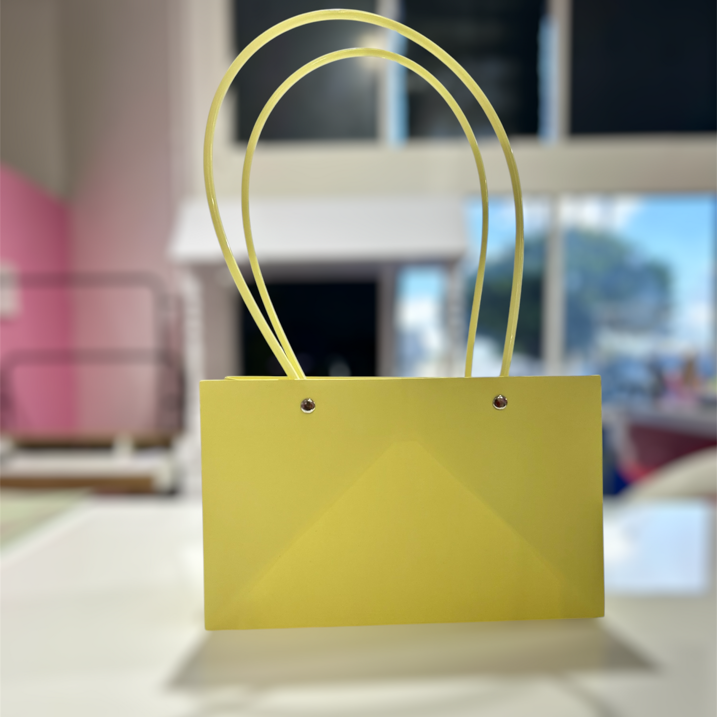 MA100-1 Kraft Paper Bag with Handle x 10 Pcs - Peach