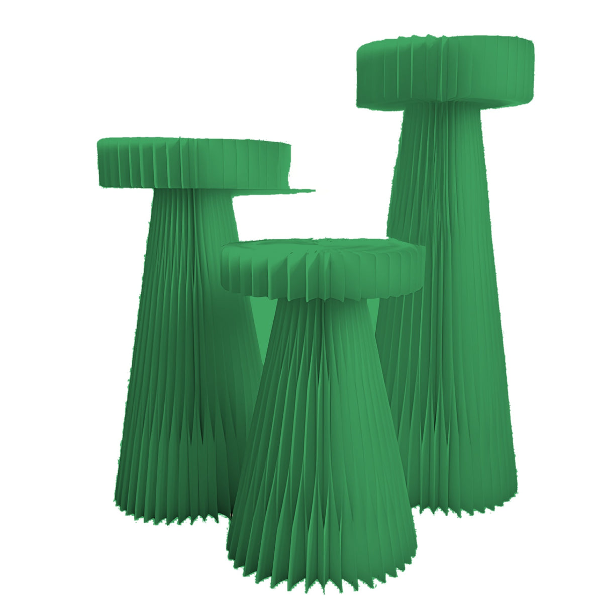 Honeycomb Paper Round Pedestal 31.5" H, Green