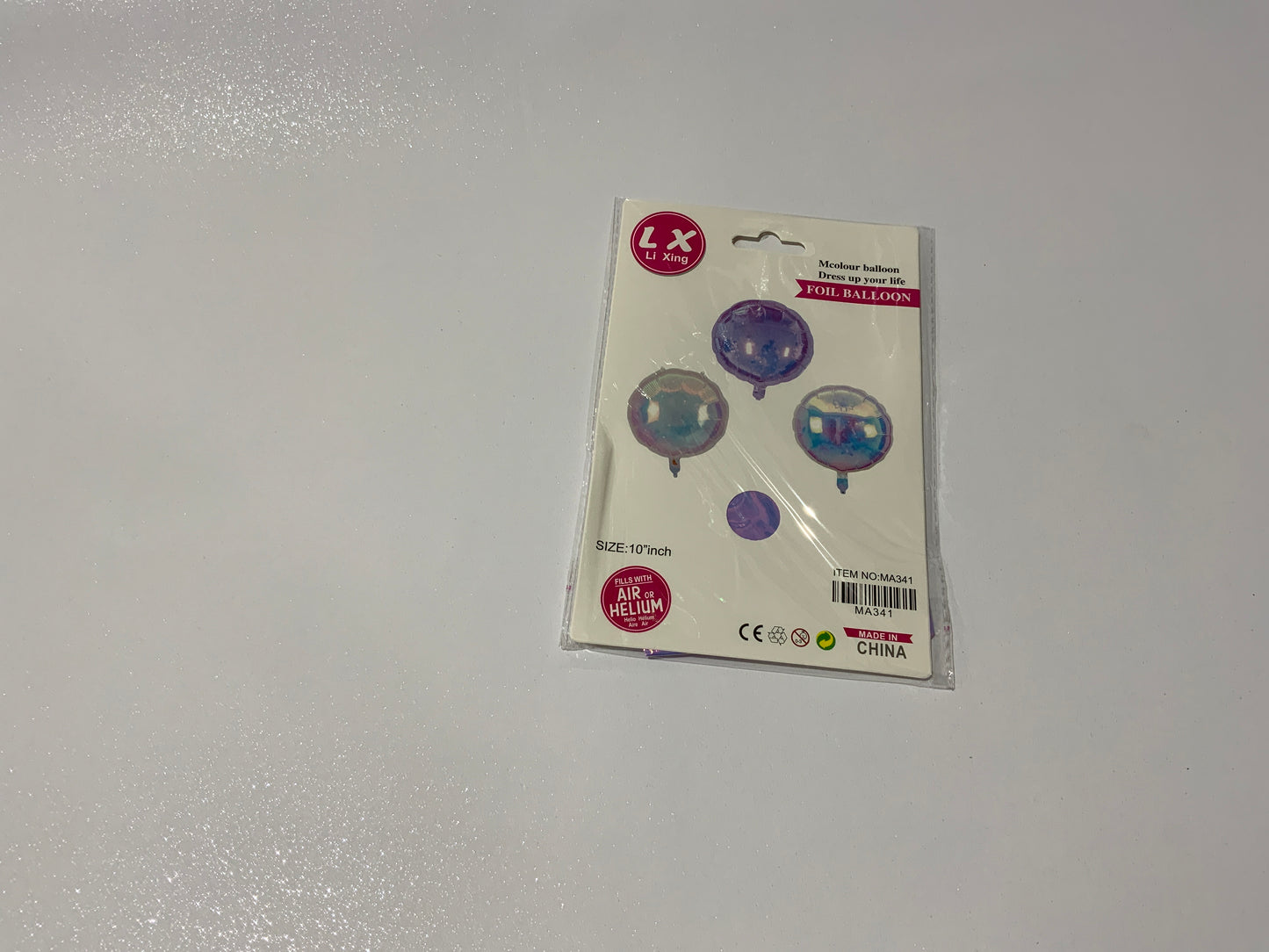 MA341 Iridescent Shape Balloon 10"