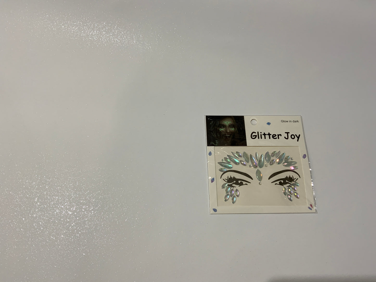 MA454 Glow-in-the-Dark Gems Face Art Sticker