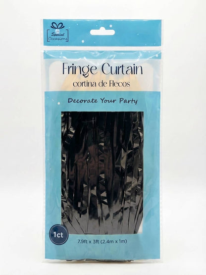 Metallic Fringe Curtain Backdrop – 7.9 ft × 3 ft | 8 Colors
