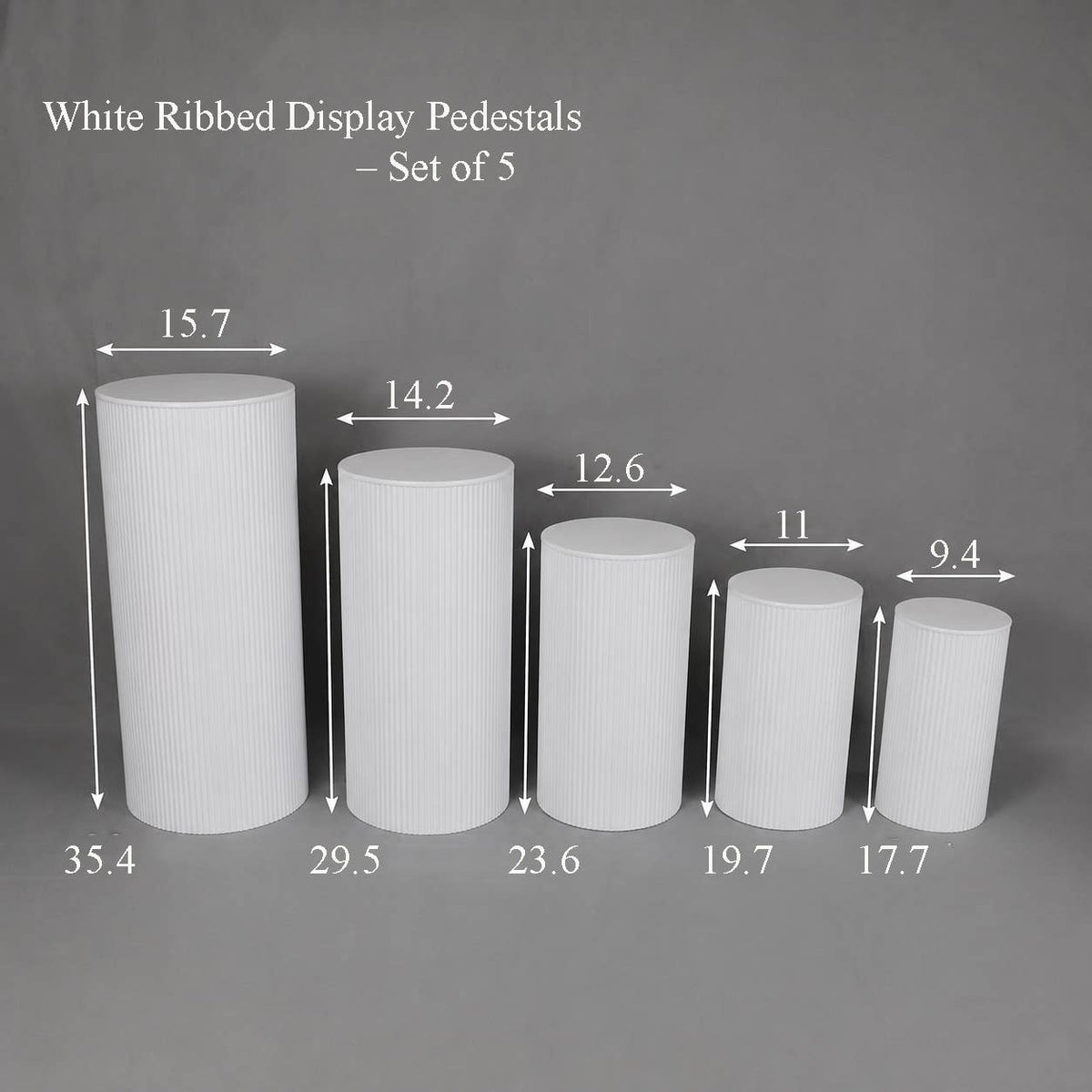 White 5 PCS Metal Pillars EVE005