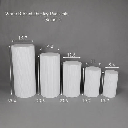 White 5 PCS Metal Pillars EVE005