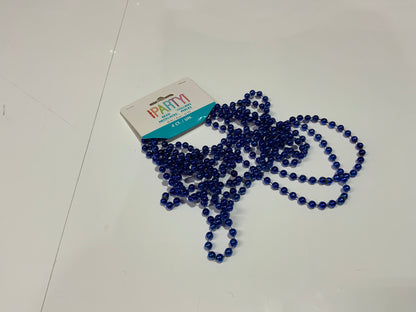 Blue Metallic Necklaces 32 Inch 4ct