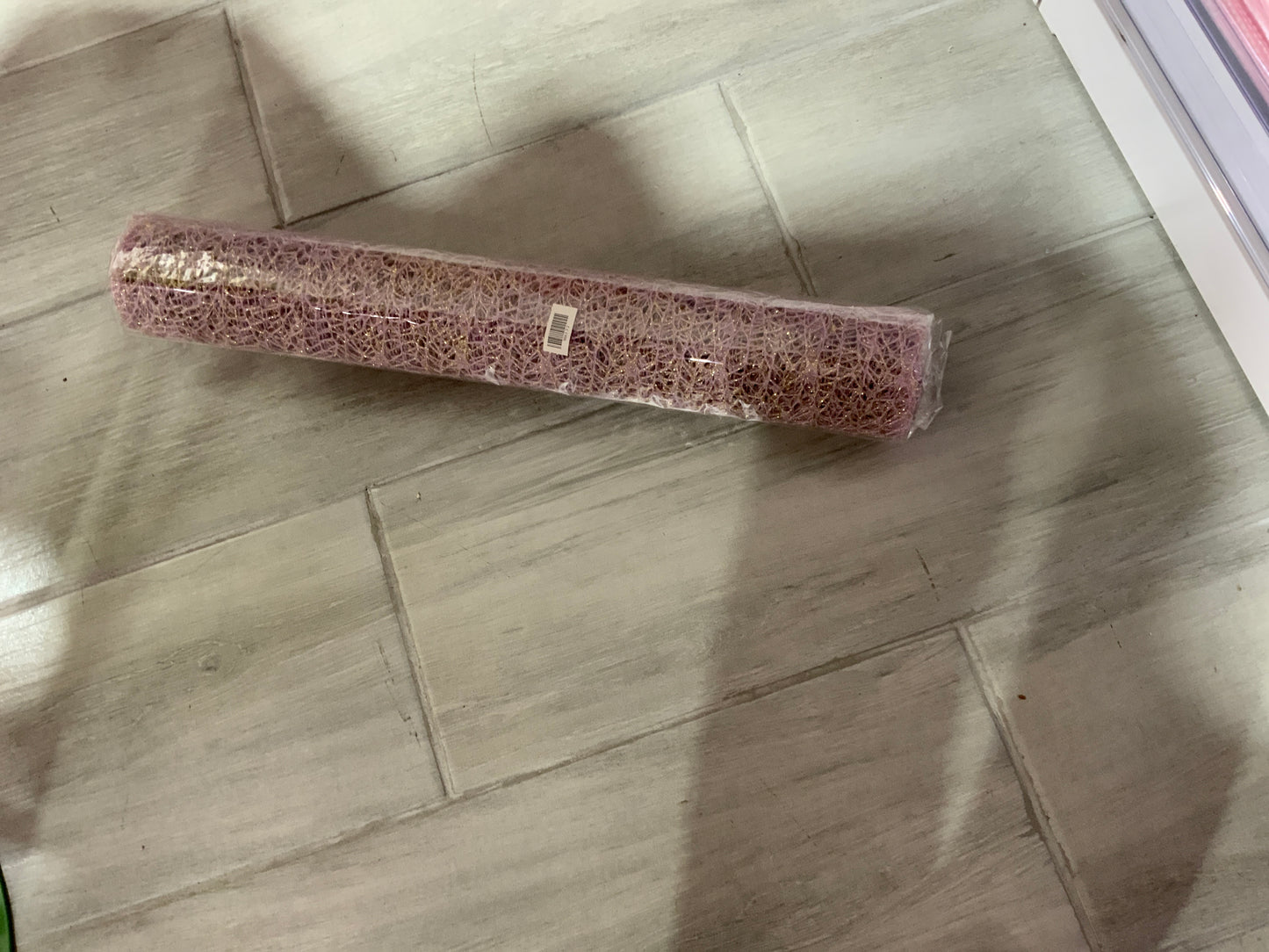 MA332 Wide Gold Glitter Mesh Ribbon 5 yard