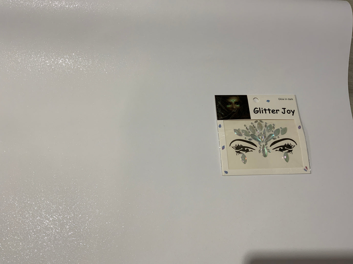 MA454 Glow-in-the-Dark Gems Face Art Sticker
