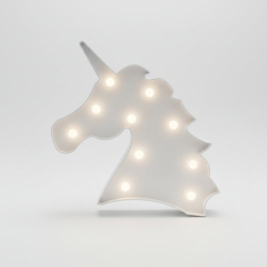 MA216-1 Battery Unicorn Lamp - White