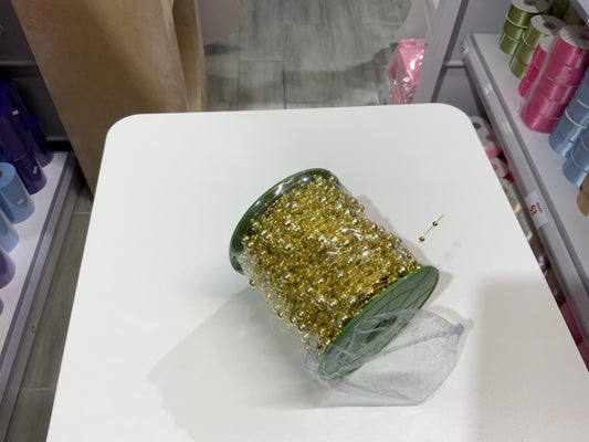 MA428  Gold Pearl Beads Garland 60M