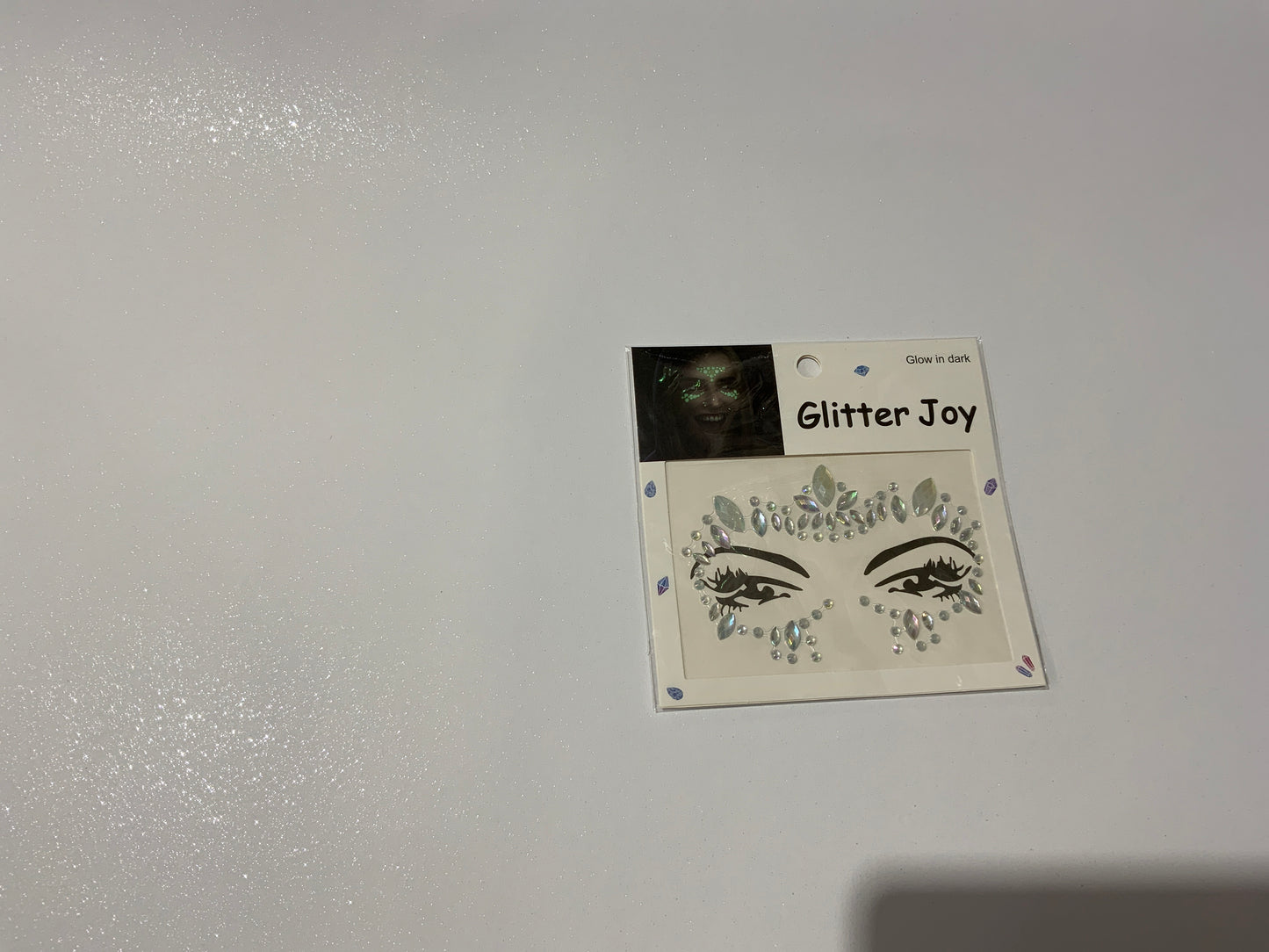 MA454 Glow-in-the-Dark Gems Face Art Sticker