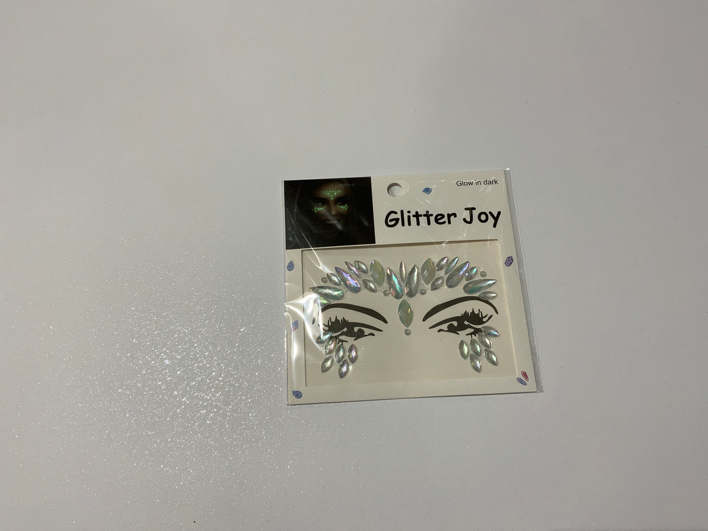 MA454 Glow-in-the-Dark Gems Face Art Sticker