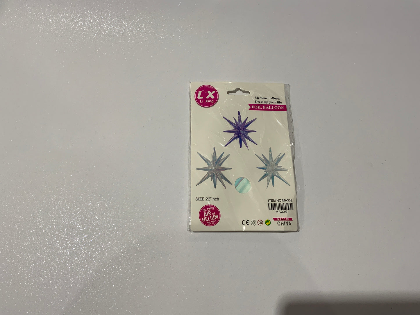 MA339 Iridescent Star Balloon 22''