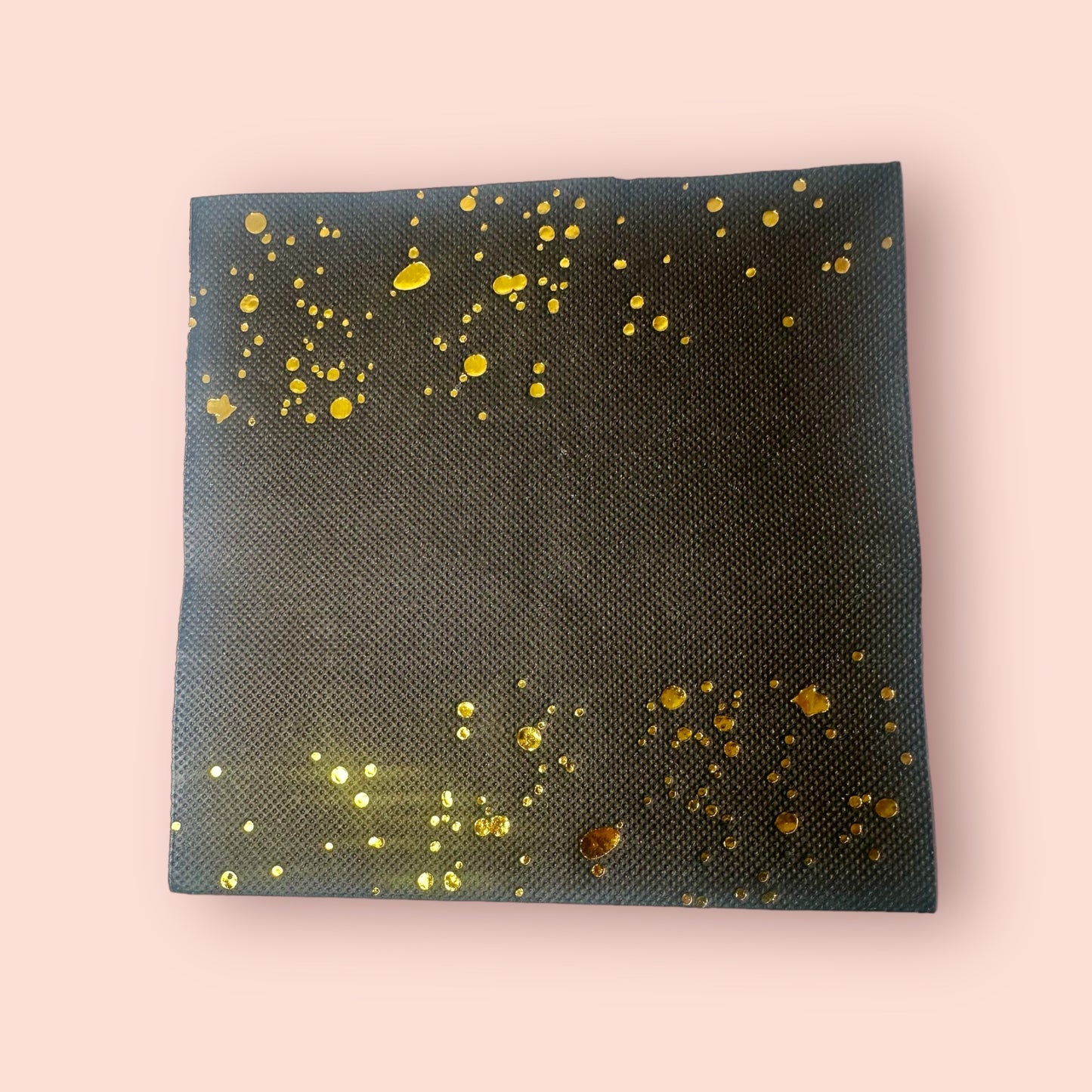 MA181-4 Black Napkin With Golden Dots