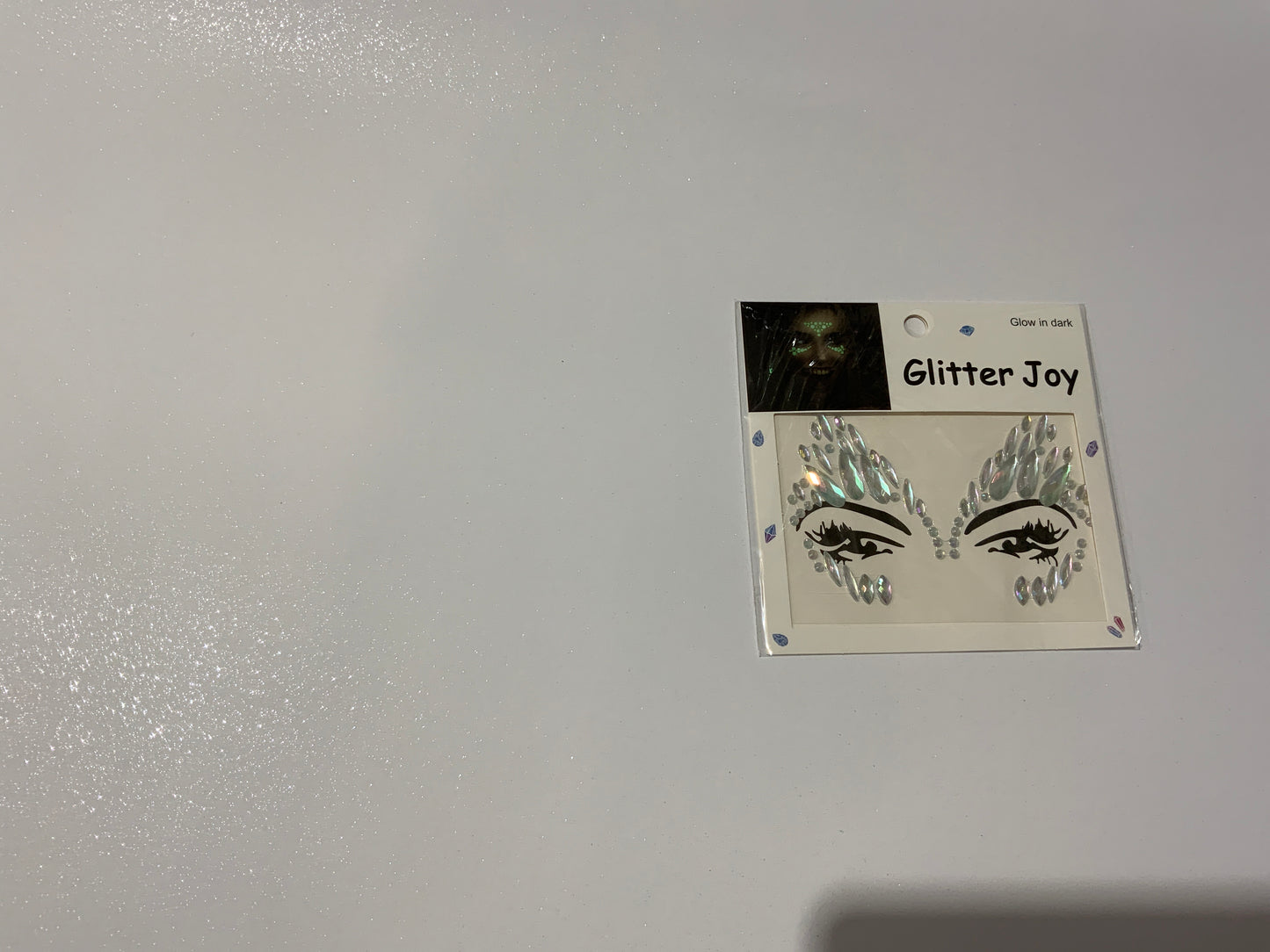 MA454 Glow-in-the-Dark Gems Face Art Sticker