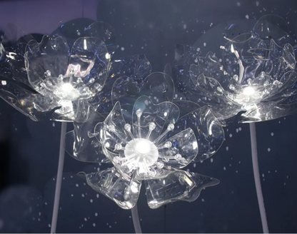 MA108-1 Small Clear Acrylic Flower with Ligth