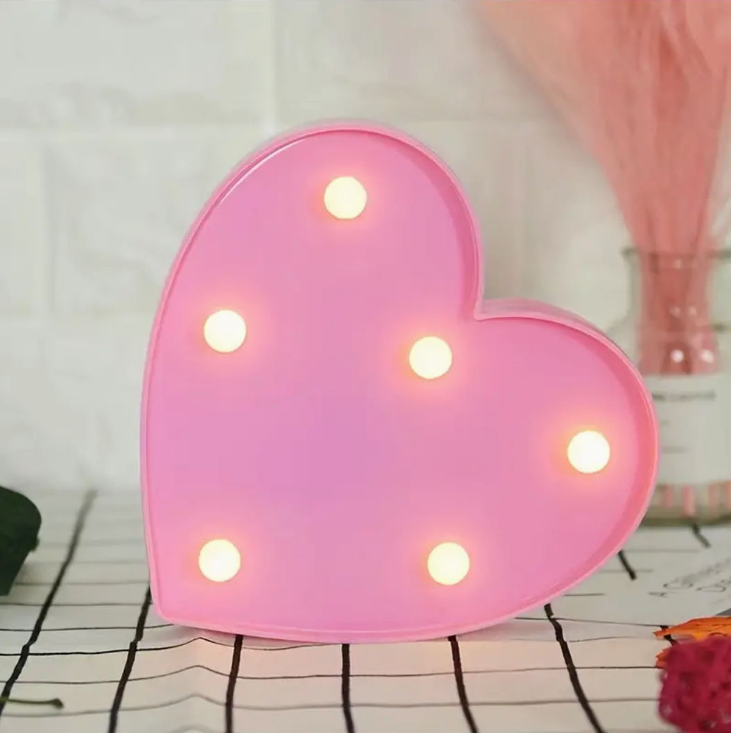 MA210 Battery Pink Heart Lamp