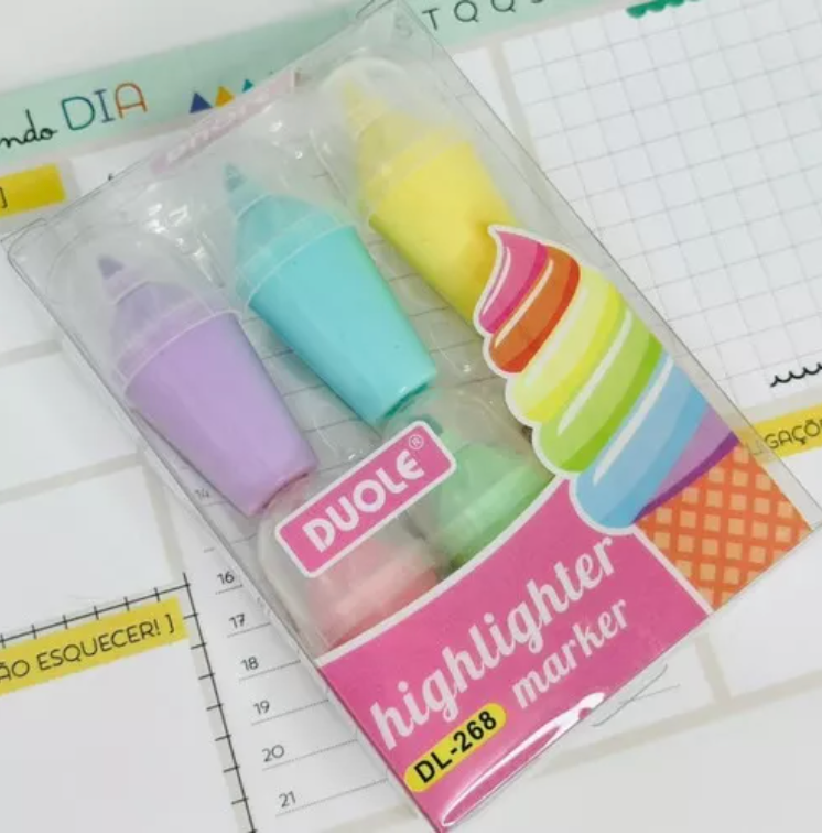 DL-268 Ice Cream Highlighter x 6 Pcs