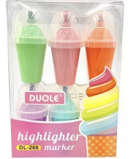 DL-268 Ice Cream Highlighter x 6 Pcs