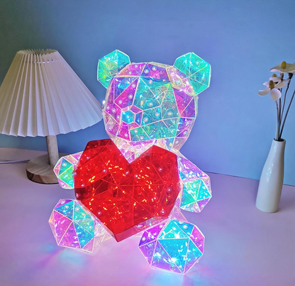 MA120 Medium Ligh-Up Crystal Bear